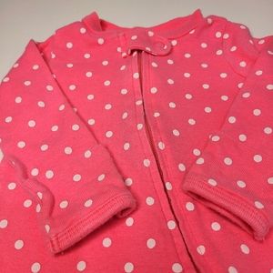 Carter's hot pink polka-dot sleeper